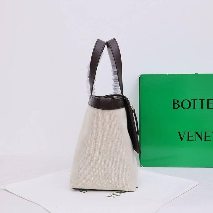 Bottega Veneta Flip Pouch Canvas Tote Bag