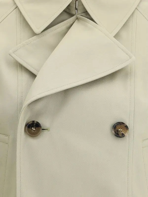 BURBERRY women's beige Short double breasted Trench Coat