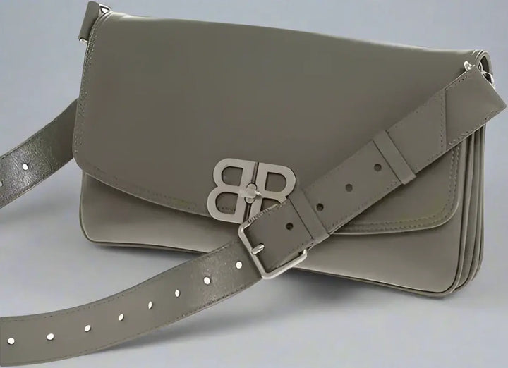 Balenciaga Leather SOFT FLAP Shoulder Bag with Chain strap carry