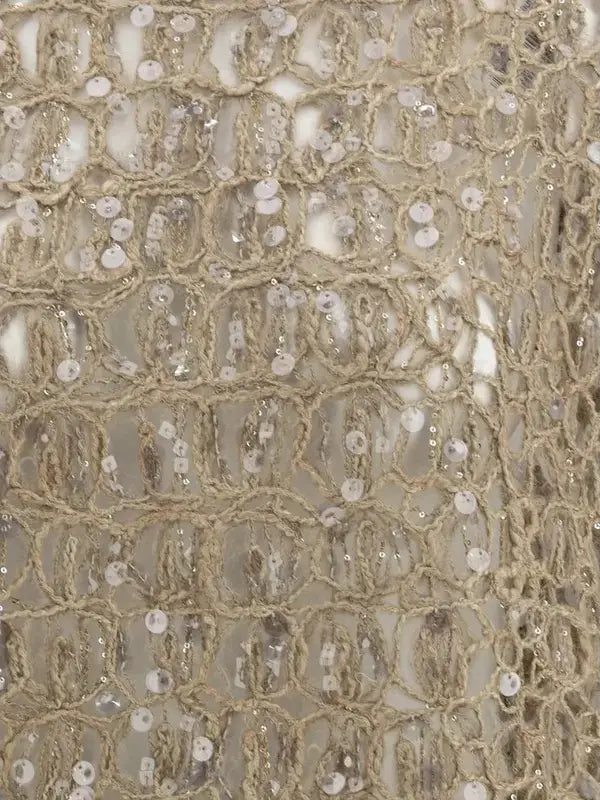 Brunello Cucinelli women's brown Sequined Sweater