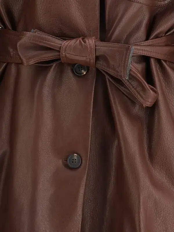 Brunello Cucinelli Saharan belted, button up leather Jacket