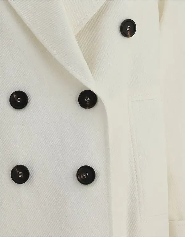 Brunello Cucinelli women's white Double-breasted Jacket