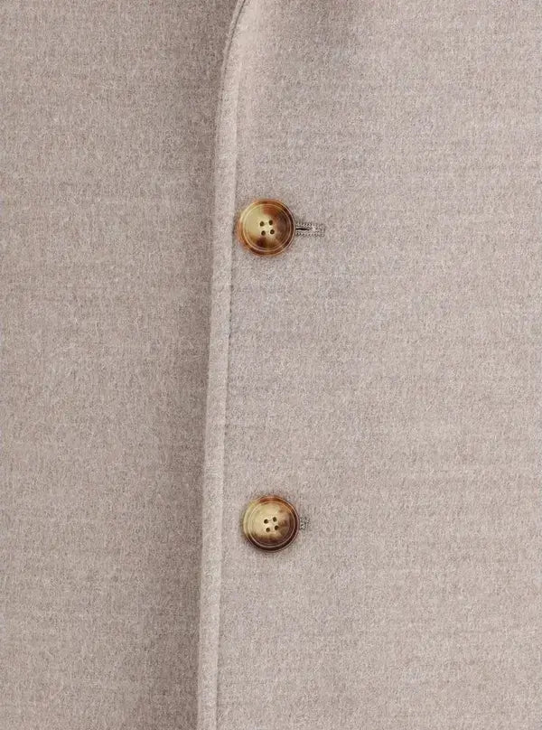Brunello Cucinelli men's beige Wool Coat