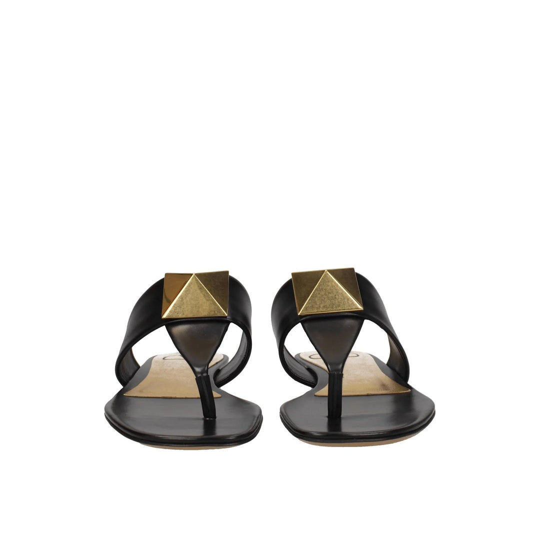 Valentino Garavani One Stud Leather Thong Sandals Women