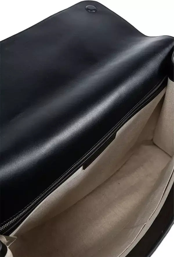 BOTTEGA VENETA men's black Intrecciato Leather Briefcase