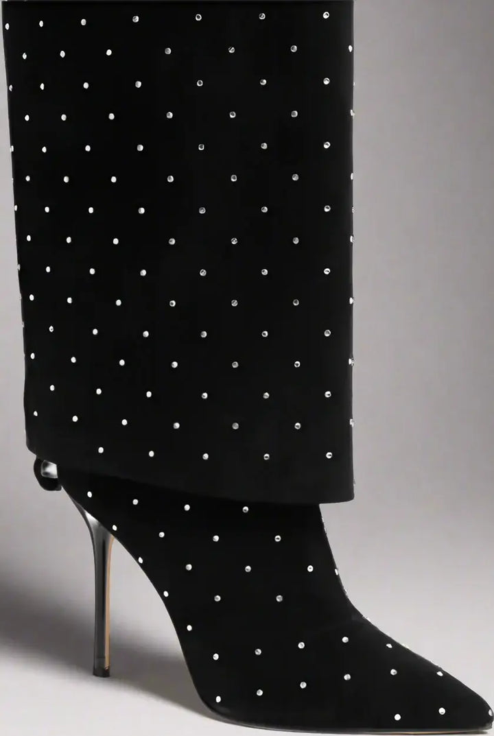 Balmain
Suede ARIEL Boots with Rhinestoned Detail