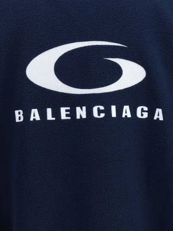 Balenciaga logo on a dark blue background