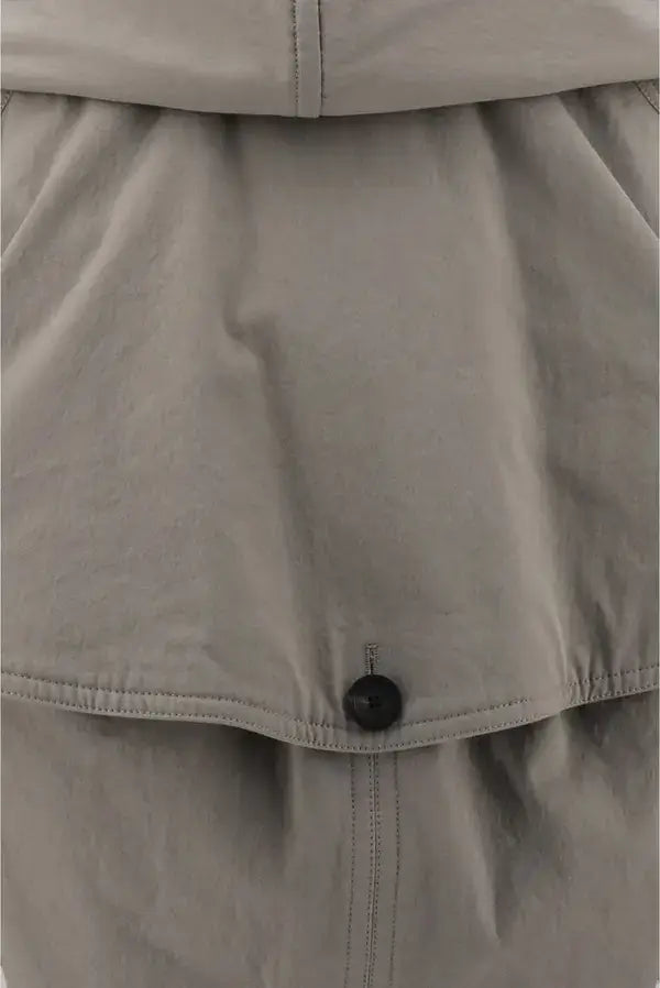 BALENCIAGA women's beige Reverse hooded Trench Coat