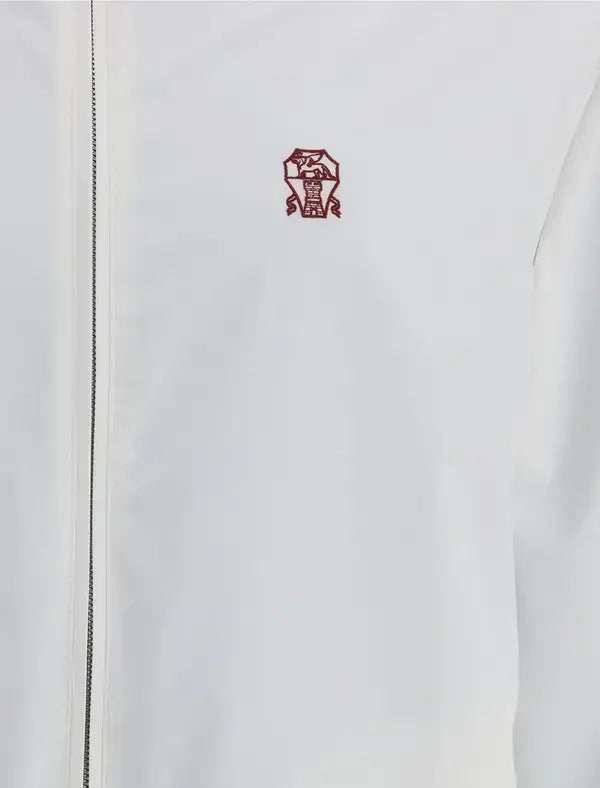 Brunello Cucinelli men's white/beige Reversible waterproof Jacket