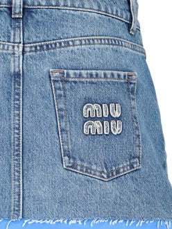 Miu Miu Women Denim Mini Skirt