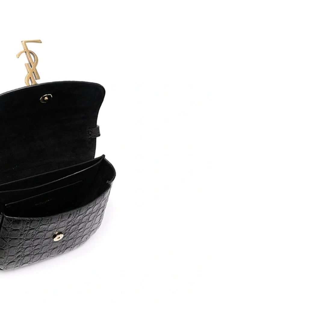 Saint Laurent Kaia Croco Shoulder Bag Women