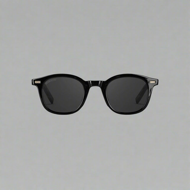 Black stylish Italian designed affordable sunglasses with UV protection.