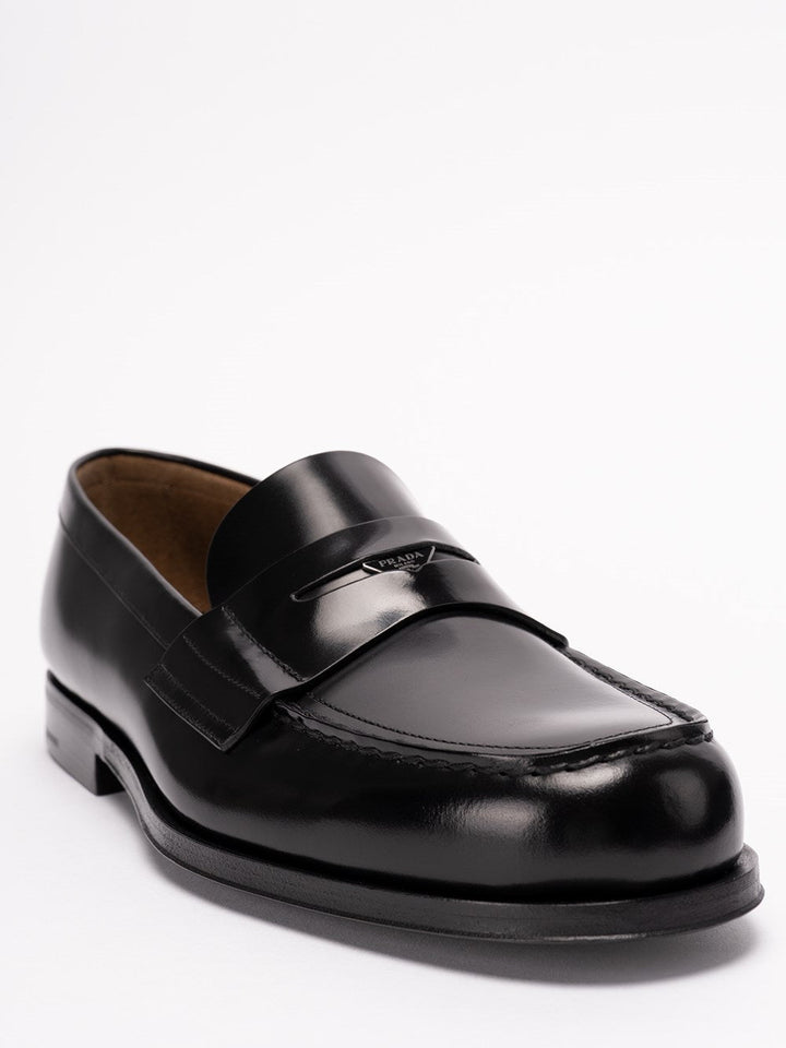 Prada Men Brushed Leather Loafers