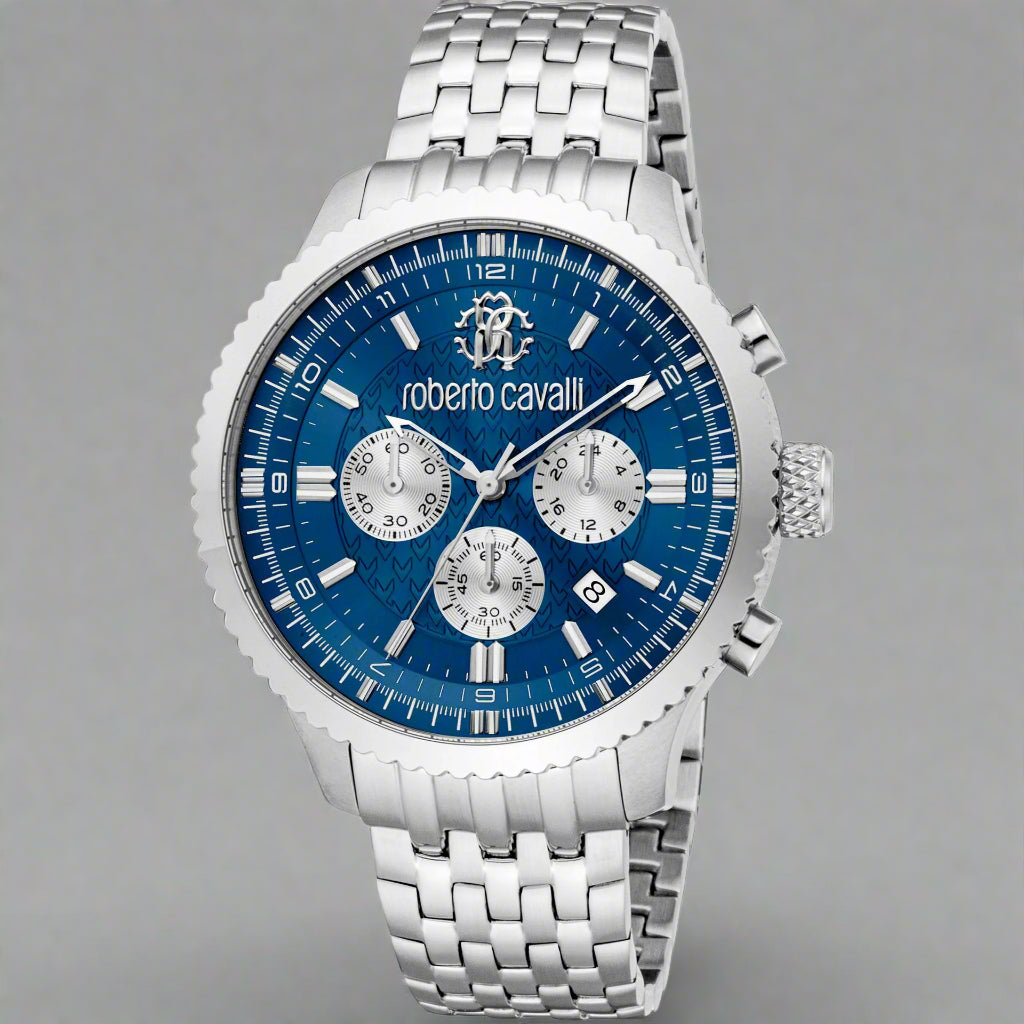 Roberto Cavalli blue dial chronograph Watch