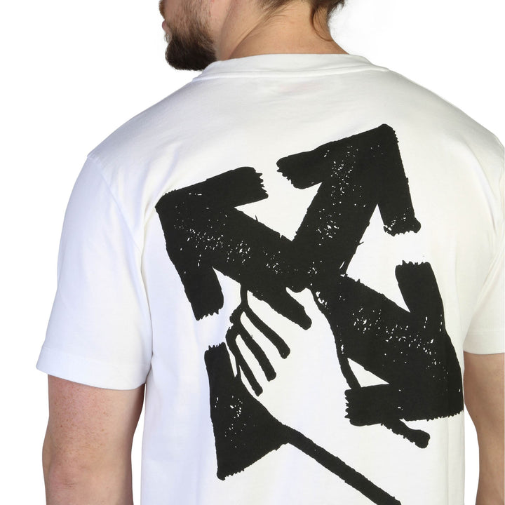 Off-White men's white and black rear logo T-shirts