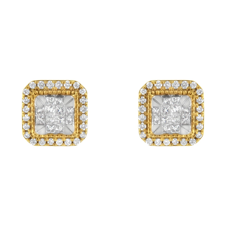 10KT Yellow Gold Diamond Stud Earrings (1/2 cttw, H-I Color, SI2-I1 Clarity)