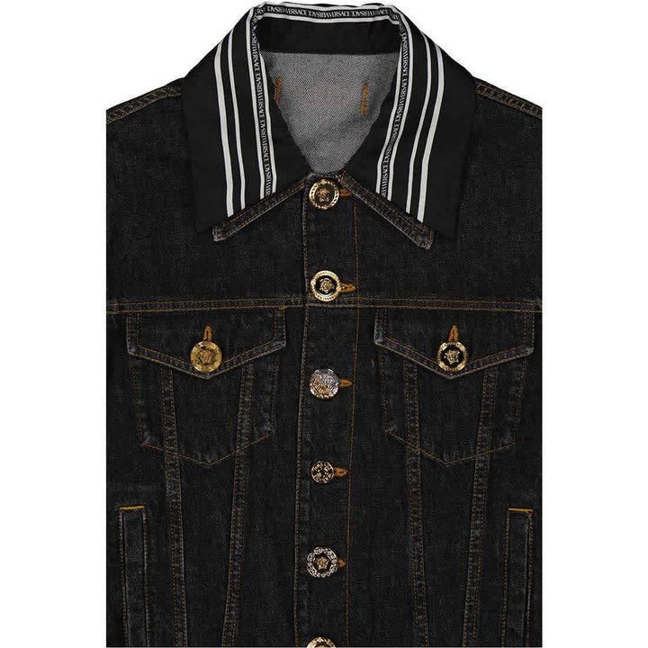 Versace Medusa Motif Denim Jacket Men