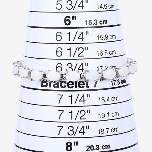 10.26 Carat Genuine Opal .925 Sterling Silver Bracelet