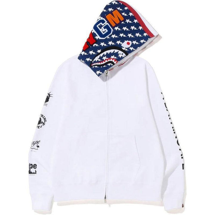 BAPE US Limited Collection USA Shark Hoodie A Bathing Ape White