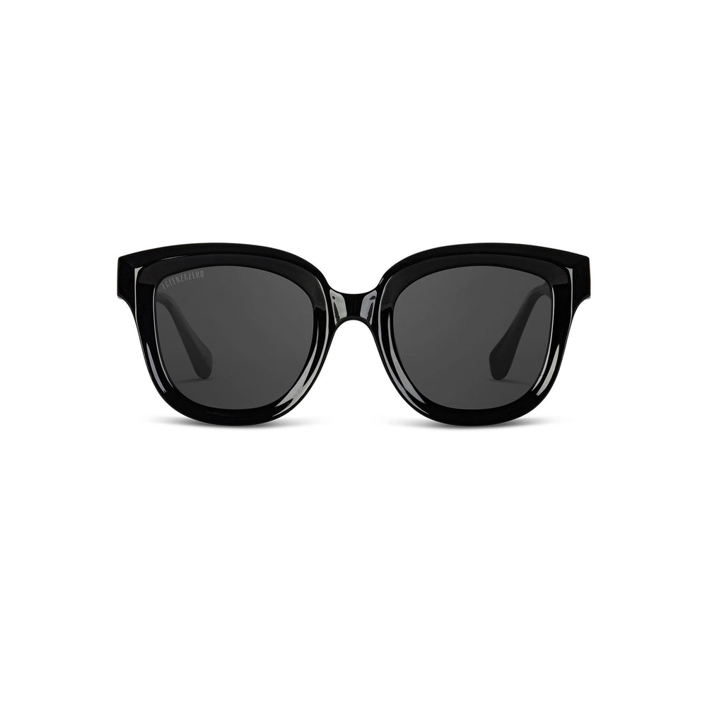 Black stylish Italian designed affordable sunglasses with UV protection.