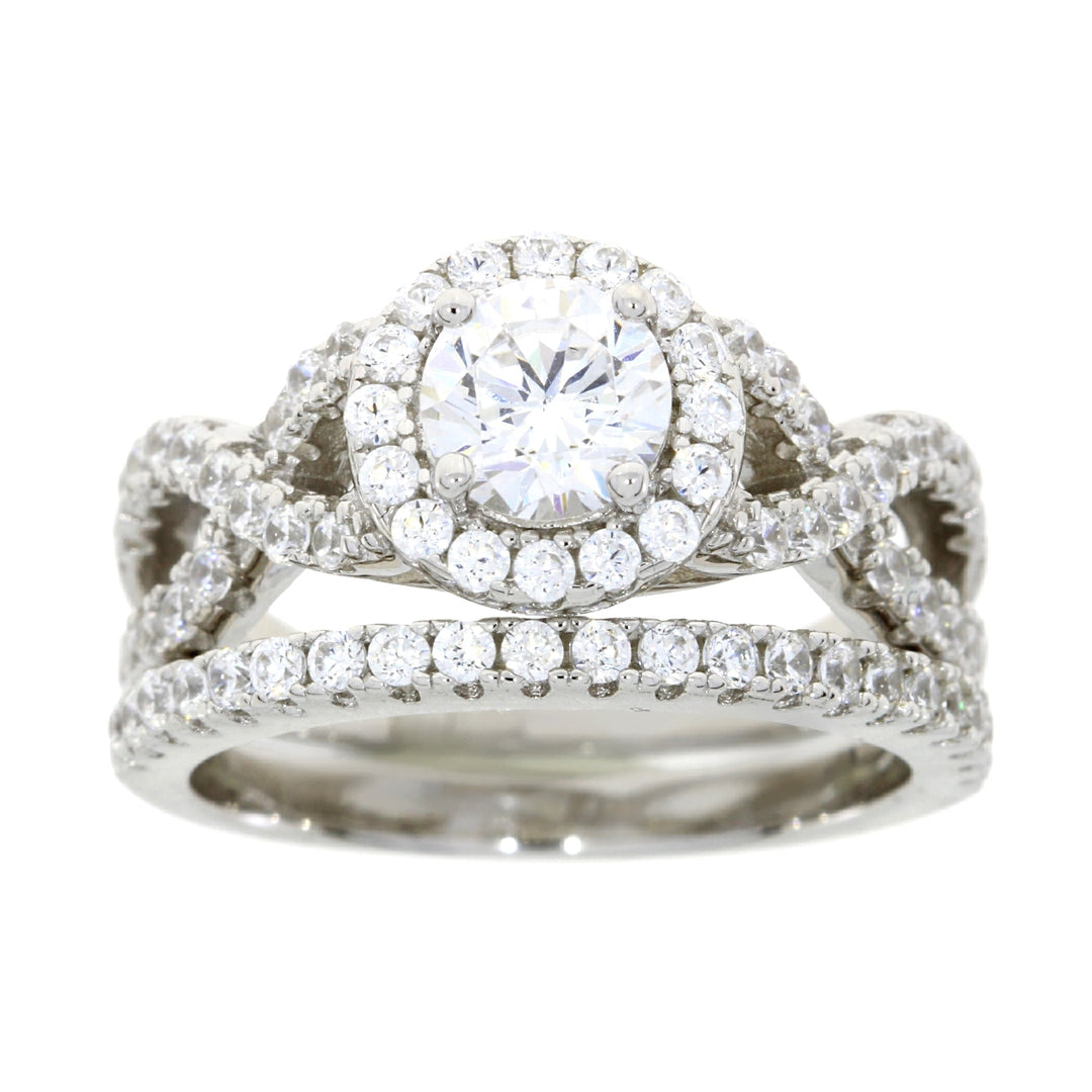 Cubic Zirconium CZ SS Bridal Sterling Silver