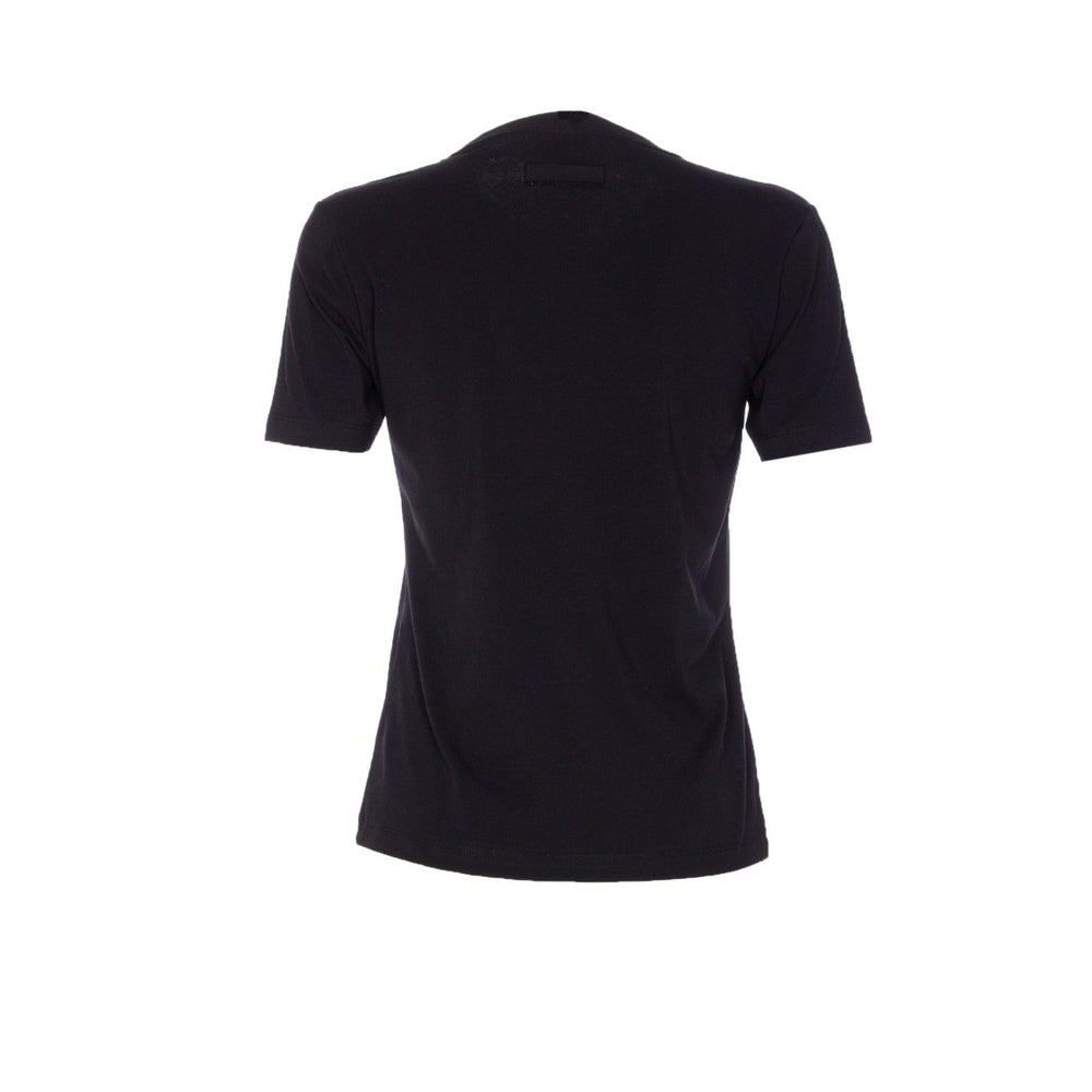 Black t-shirt on a white background