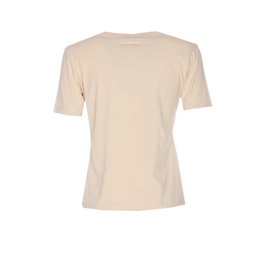 Beige t-shirt on a white background