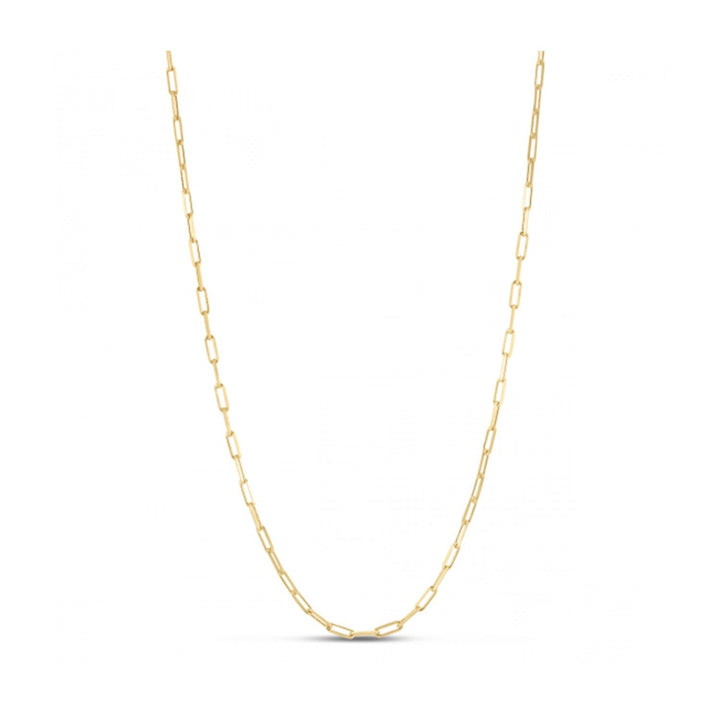 Sterling Silver Gold Plated Paperclip Chain (2.50 mm)