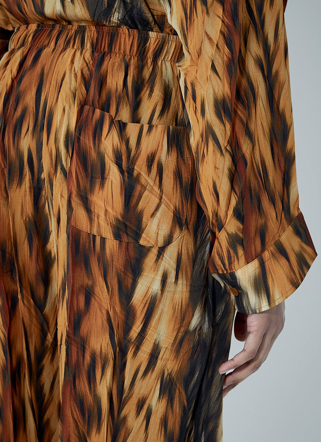 Balenciaga Women Ai Croc Silk Pants