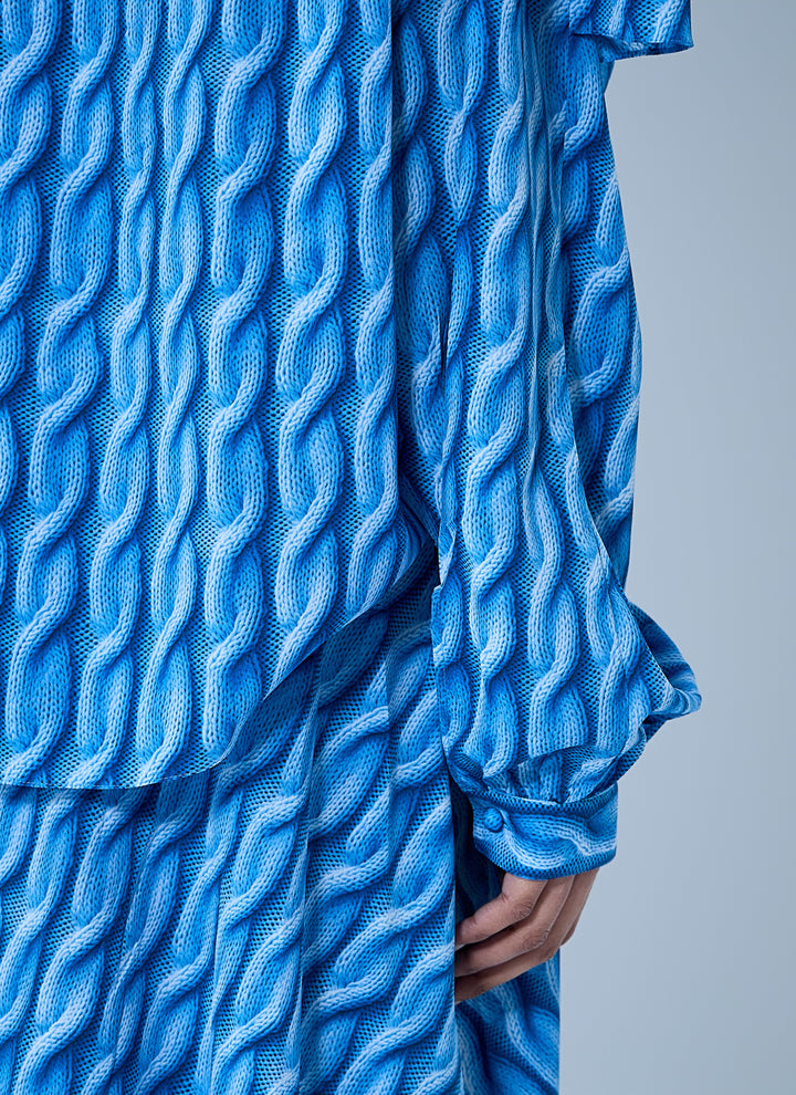 Balenciaga Women Double Sleeve Pleated Dress