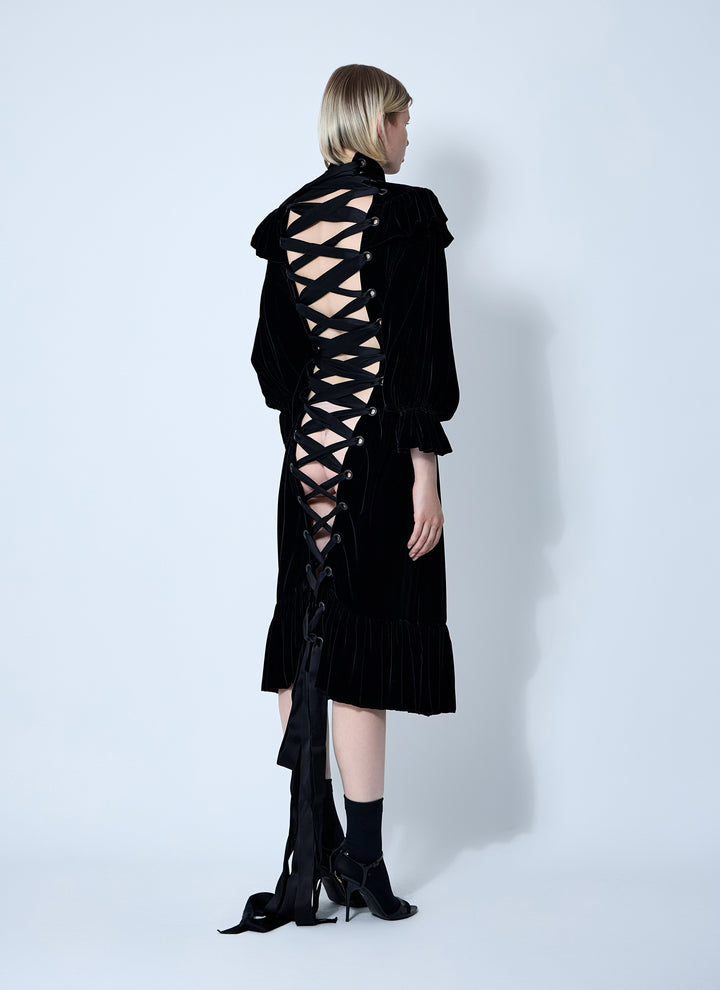 Balenciaga Women Lace-Up Dress