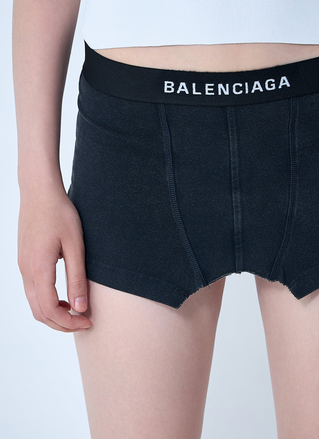Balenciaga Women Cut-Off Brief Mini Skirt