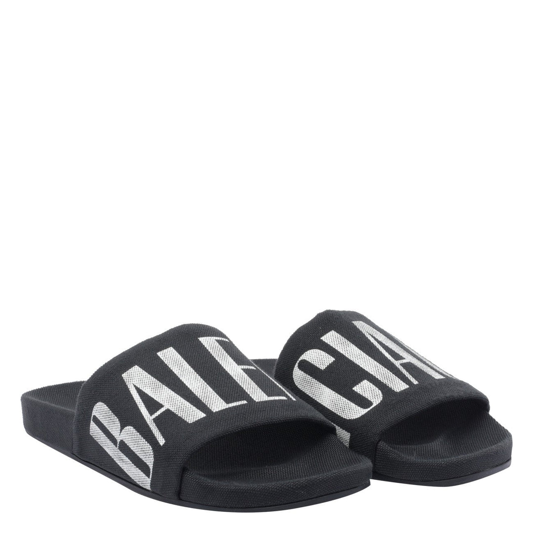 Balenciaga Men Balenciaga Logo Slide Sandals
