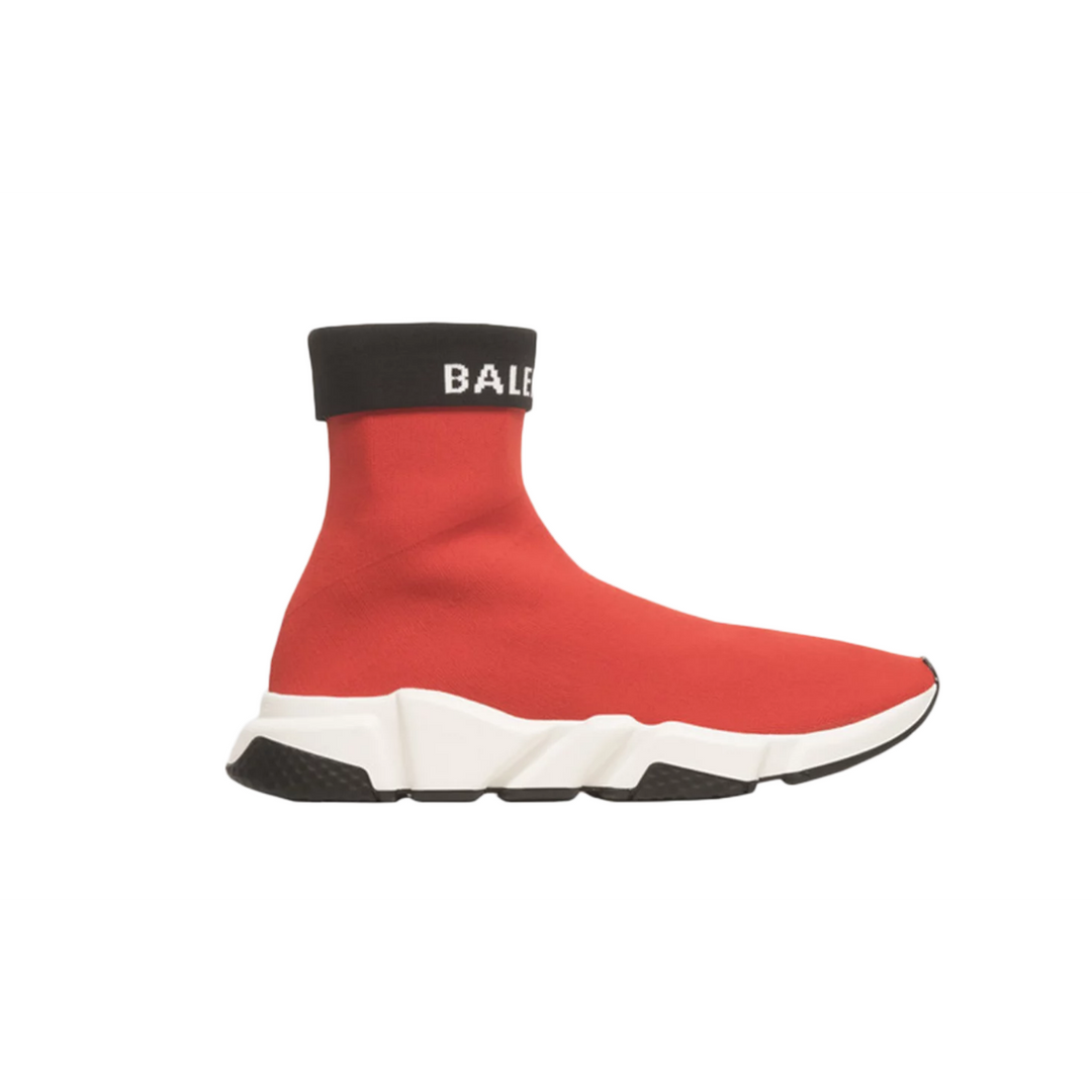 Balenciaga Speed Trainer Cuffed ‘Red Black’