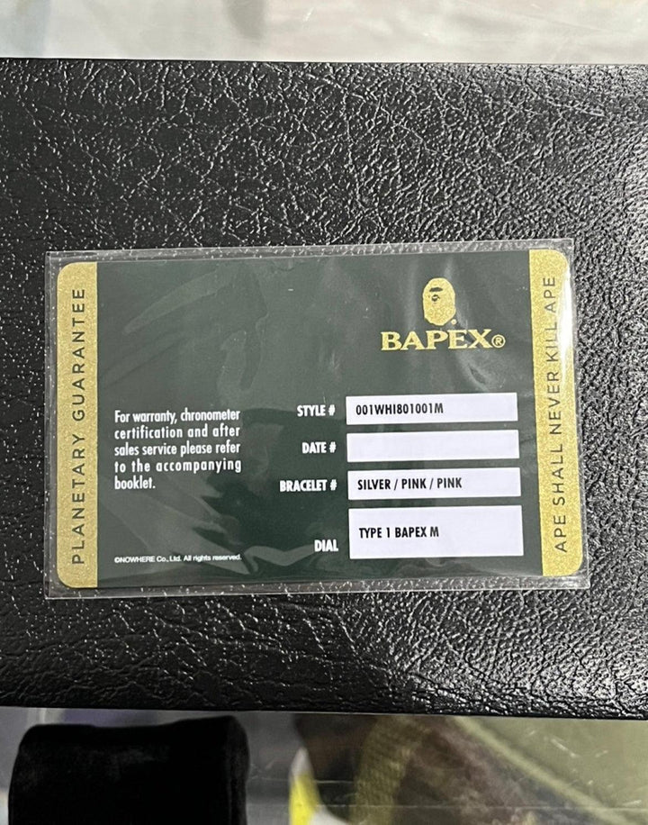 BAPE A Bathing Ape Type 1 Bapex Watch (2022) Pink Silver