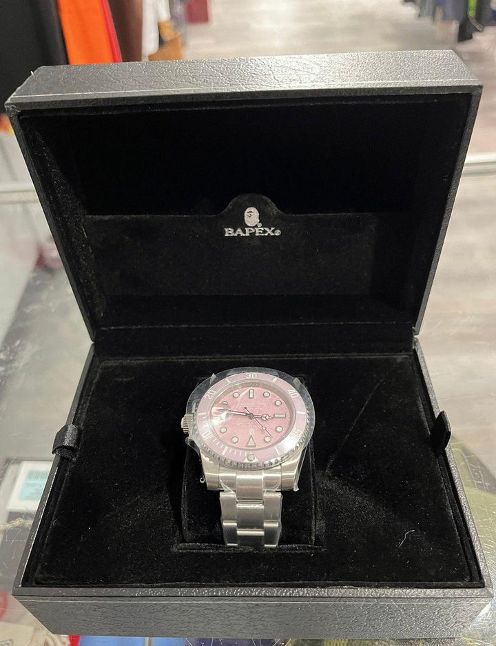 BAPE A Bathing Ape Type 1 Bapex Watch (2022) Pink Silver