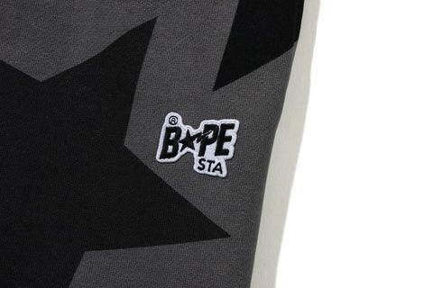 Bape Sta Pattern Wide Fit Sweat Shorts Black
