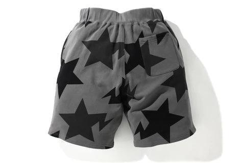 Bape Sta Pattern Wide Fit Sweat Shorts Black