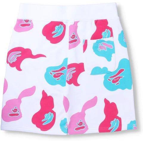 Bape Store Miami 2nd Anniversary Sweat Shorts White / Pink