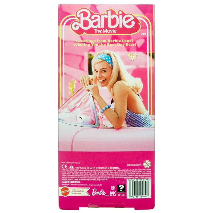Barbie the Movie Collectible Doll, Margot Robbie As Barbie In Pink Gingham Dress