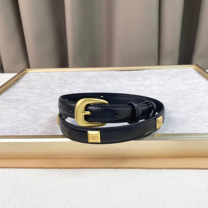 Celine Women Gold Buckle Belt &
