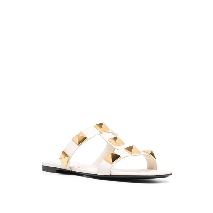 Valentino Garavani Roman Stud Leather Flat Sandals Women