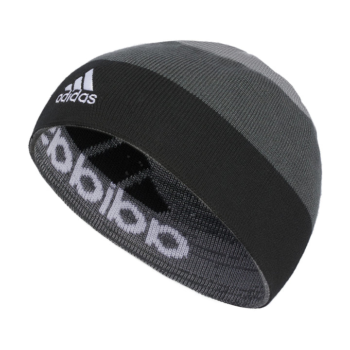adidas Boys Kids Basic Beanie Grey-Clear Grey/Bright Royal Blue/Better Scarlet one_Size