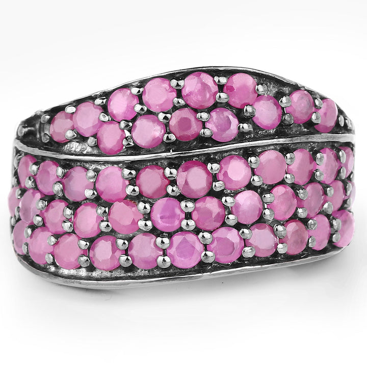 2.33 Carat Genuine Ruby .925 Sterling Silver Ring