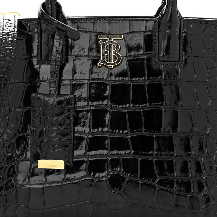 Burberry  Crocodile Embossed Calfskin Mini Frances Tote