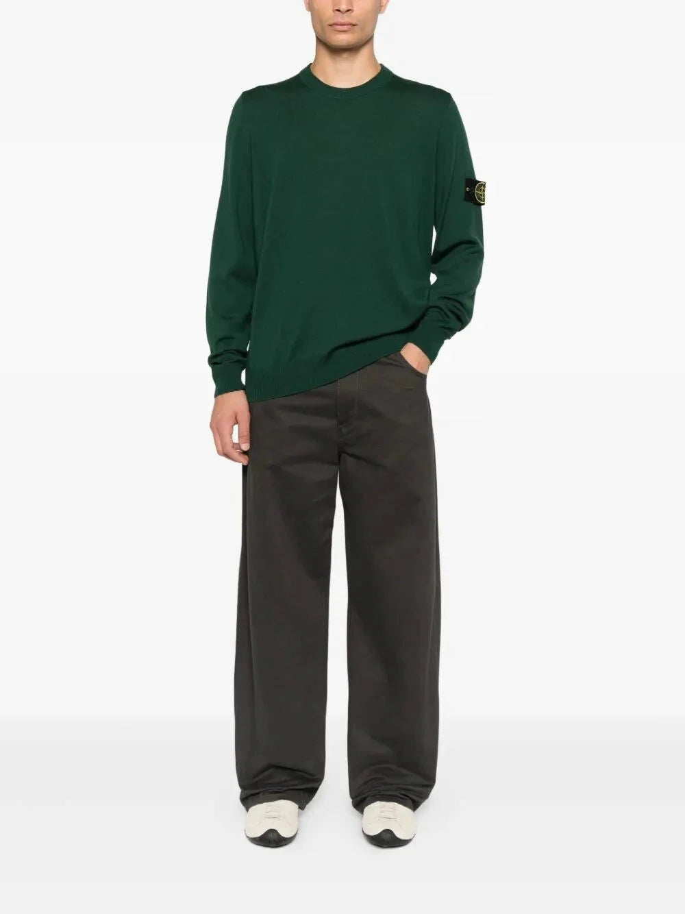 Stone Island Men `Light Rws Pure Wool` Crew-Neck