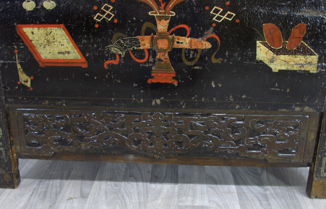 Birds and Flower Antique Chinese Cabinet