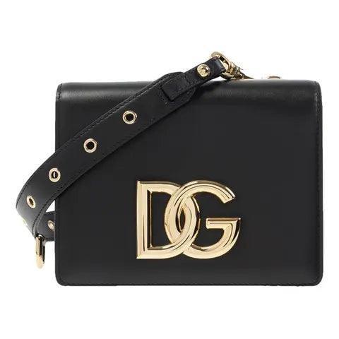 Dolce &amp; Gabbana Calfskin 3.5 Crossbody Bag Black