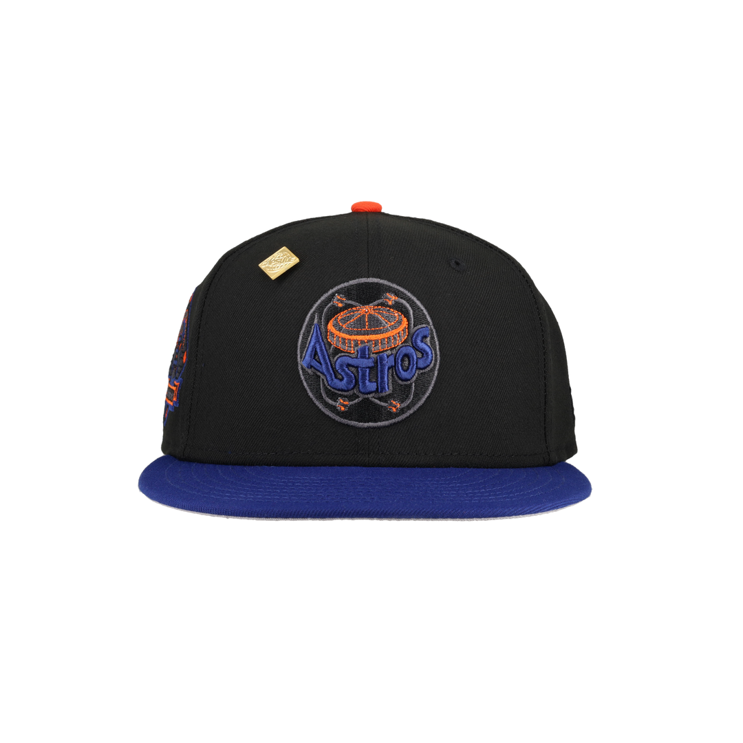 Houston Astros 25th Silver Anniversary Patch Black 59Fifty Fitted Hat