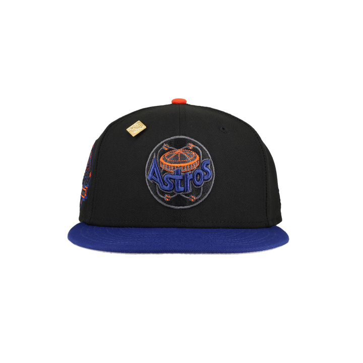 Houston Astros 25th Silver Anniversary Patch Black 59Fifty Fitted Hat